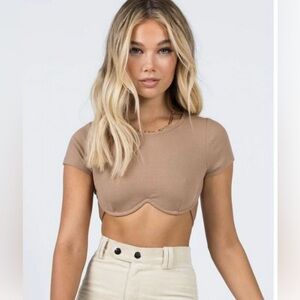 Princess Polly Becca Short Sleeve Crop Top